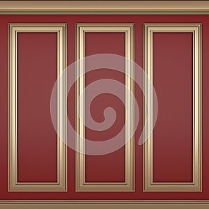 Decoration classic red wall