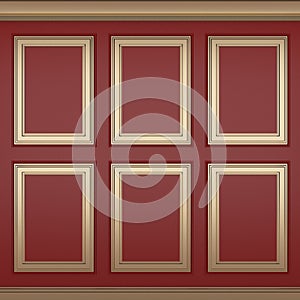 Decoration classic red wall