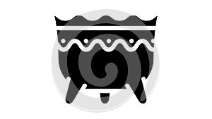 decoration clay crockery glyph icon animation