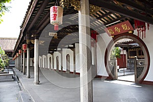 Decoration design and lamp chinese style on the roof pagoda of garden at Kaiyuan Temple at Teochew city in Guangdong, China