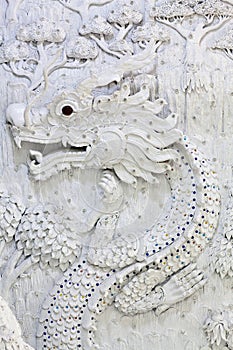 Decoration detail of Wat Huay Pla Kang, known as Big Buddha temple in Chiang Rai, Northern Thailand