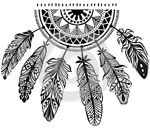 Decoration dreamcatcher in tribe style