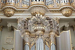 Decoration elements in a Protestant  church