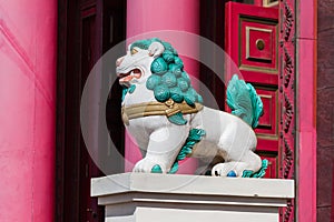 Decoration elemet in Buddhist temple, lion