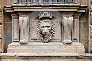 Decoration of external wall of palazzo pitti