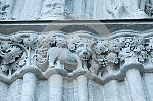 Decoration on the facade of the church in Visby, architectural detail