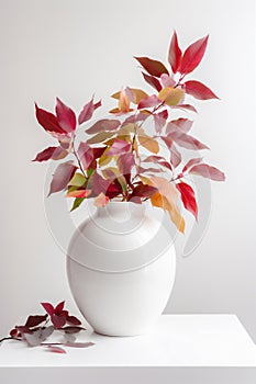 decoration floral beautiful red background bouquet sunshine flower poppy vase beauty. Generative AI.