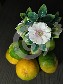 Decoration Flowers Lemons photo
