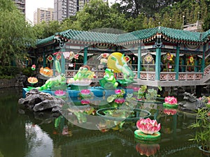 Decoration in garden, wong tai sin temple