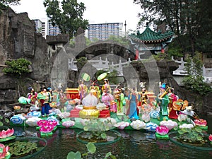 Decoration in garden, wong tai sin temple photo