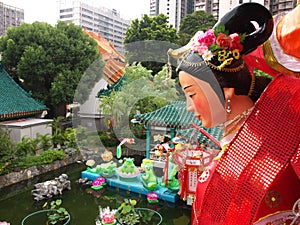 Decoration in garden, wong tai sin temple photo