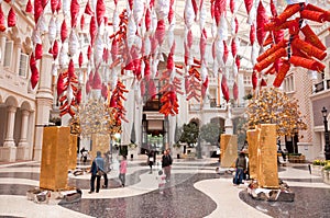 Decoration in the hotel lobby, Macao