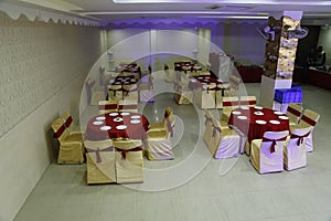 Decoration of a hotel during marriage function in jalandhar, India photo