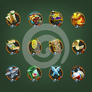 Decoration icons for games.