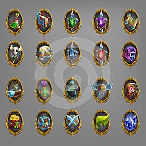 Decoration icons for games.