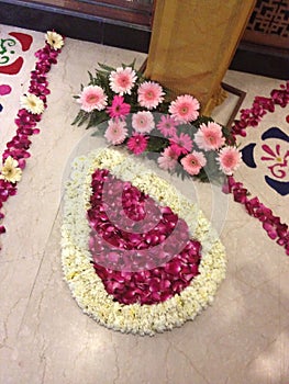 Decoration of an indian mariage photo