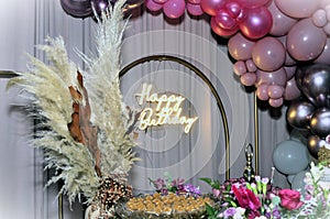 Decoration with LED reading \
