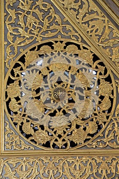 Decoration of minbar in Blue Mosque photo