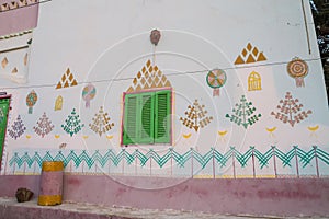 Decoration on a Nubian house photo