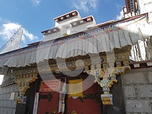Decoration of one of the entrances to Potala Palace