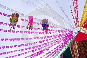 Decoration of Pillory, Sao Joao Festival, Historic Center of Salvador, Bahia