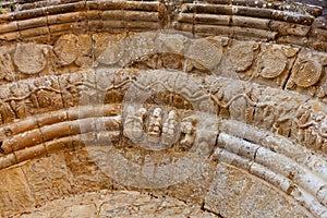 Decoration of the Portal of the Saint-BarthÃÂ©lemy collegiate church of Pimbo