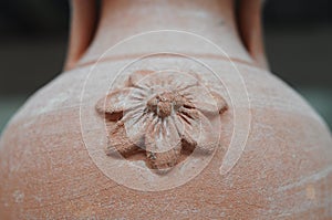 Decoration on pottery vase