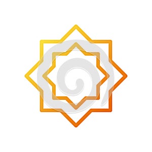 Decoration Ramadan icon gradient yellow orange colour ramadan symbol illustration perfect