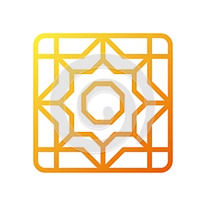 Decoration Ramadan icon gradient yellow orange colour ramadan symbol illustration perfect