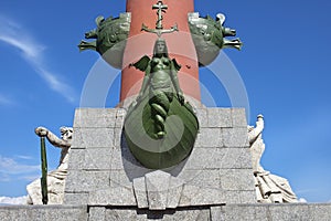 Decoration of a Rostral Column in Saint Petersburg, Russia