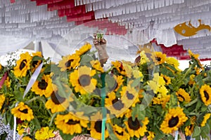 Decoration of the shack for Candomble religion