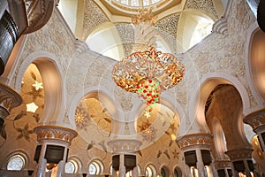 Decoration of Sheikh Zayed Mosque. Abu Dhabi photo