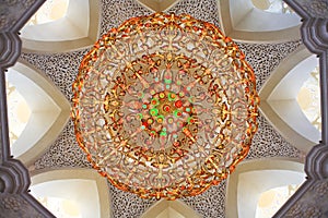 Decoration of Sheikh Zayed Mosque. Abu Dhabi