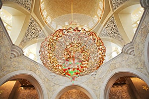 Decoration of Sheikh Zayed Mosque. Abu Dhabi