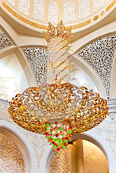 Decoration of Sheikh Zayed Mosque. Abu Dhabi