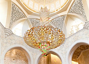 Decoration of Sheikh Zayed Mosque. Abu Dhabi