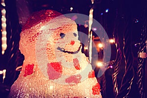 Decoration of snowman statue