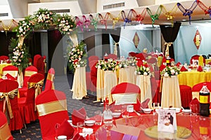 Decoration in wedding banquet