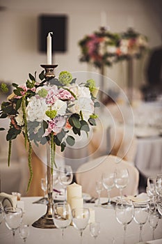 Decoration of wedding flowers