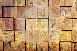 Decoration wooden blocks background patterrn