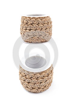 Decorational rope string on a bobbin