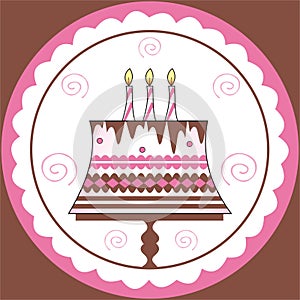 Decorations on birthday cake