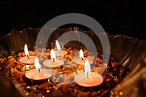 Decorations celebration Diya lamp candles Christmas Eve new year festival