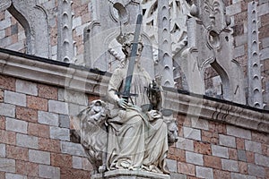 Decorations of Dogeâ€™s palace. Venice, Italy.