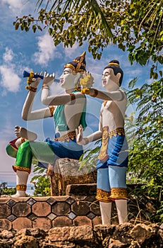 Decorations figures outside Wat phra yai,