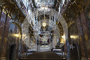 Decorations of the interior of the late baroque church