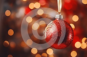 Decorations are Mounted on the Christmas Tree