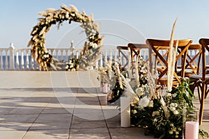 Decorations for the wedding ceremony.