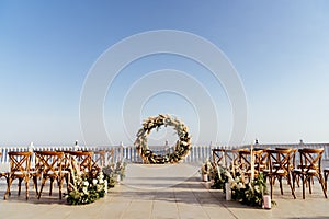 Decorations for the wedding ceremony.