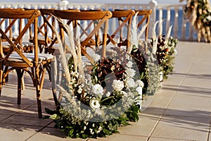 Decorations for the wedding ceremony.